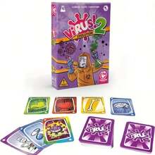 “病毒！”纸牌游戏、家庭趣味派对棋盘游戏、生日礼物、节日礼物、万圣节/感恩节/圣诞节礼物 - 多语言说明书