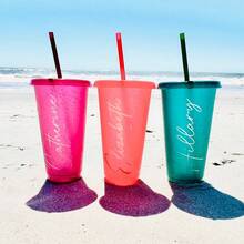 Bachelorette Cups - 24oz Tumblers (Single, 5 Packs, Or 10-Pack) With Lids And Straws | Personalized Bridesmaid Cups | Multiple Color Options Available | Customizable Text In Various Colors And Fonts | Perfect For Wedding And Bachelorette Party Supplies & Gifts