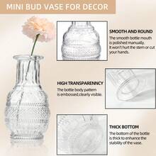 Tomnk Wholesale Glass Bud Vases Bulk Set Of 64 – Small Business Bulk Purchase For Flower, Rustic Weddings, Centerpieces & Home Decor | Discount Small Order Vases For Florists & Event Planners, Mother's Day Decor, Ideal Mother's Day Gift - Trong sáng - Xem 4