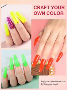 coscelia 6PCS Soak Off Gel Nail Polish Set Rainbow Neon Colors 7ML Nail Gel Polish Needed For UV/LED Lamp Orange Yellow Blue Pink Purple Green Gold Glitter Nail UV Gel Polish Long Lasting Gloss Shine For Summer Nails, Neon Y2K Styles Nails For Women DIY Salon