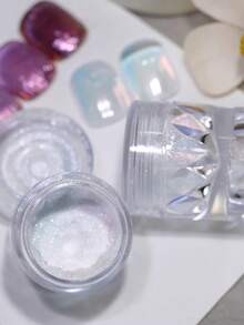 Polarized Glitter Nail Powder, Y2K Mirror Magic Powder, Fairy Aurora Moonlight Powder/Glitter, Summer Nail Art, Suitable For Women And Girls At Home, Work, Outdoor Travel, Gift Giving, Family DIY Nail Salon, Special Gift - Multicolor - View 9