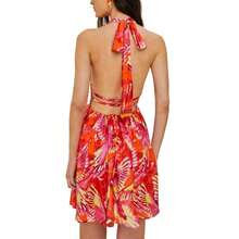 FARM Rio Flying Bi Halter Mini Dress