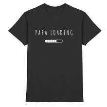 Idea De Regalo Para Futuro Padre Camiseta Personalizada Papa Cargando___220g High-Quality Pure Cotton T-Shirt With Minimalist Printing, Soft And Breathable Fabric, Comfortable And Loose, Suitable For All Day Wear, Suitable For Office Casual Wear, Spring And Summer Daily Appearance, Elegant And Youthful Design - Black - View 1
