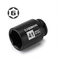 CASOMAN 1/2" Drive X 36 Mm Deep 6 PT Impact Socket, CR-MO, 1/2-Inch Drive 6 Point Axle Nut Socket For Easy Removal Of Axle Shaft Nuts (36MM) - 6-point Socket - View 2