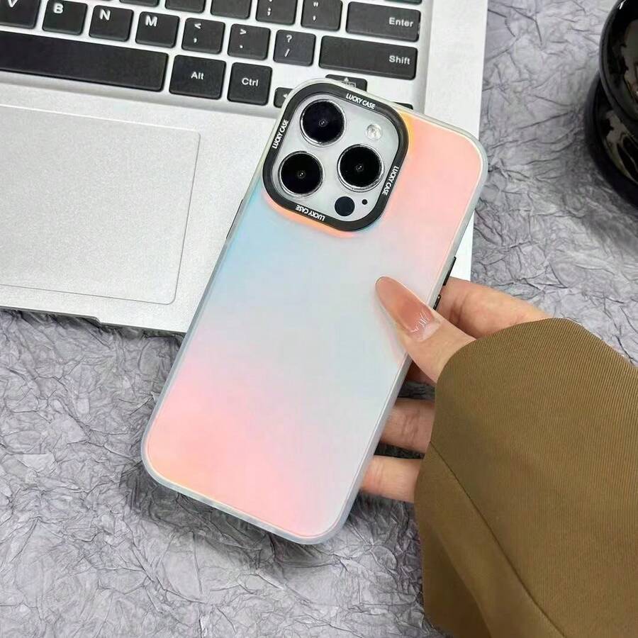 High Quality IMD Color Changing Mobile Phone Case For 16/15/14/13/12 Pro Max Plus, Shockproof Protection, Classic Hybrid Mobile Phone Case - Silver - View 1
