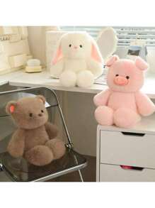 Muñeco lindo y realista de cerdo-conejo-oso, cómodo y suave, es la opción perfecta para la decoración de la sala de estar, decoración de sofá, decoración de fiestas, regalos de cumpleaños, todo tipo de regalos festivos, es el regalo perfecto para amigos o parejas. Graduación.