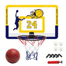 Indoor Children's Safety And Fun Games Children's Home Sports Basketball Set Wall Bracket Non Perforated Basketball Frame