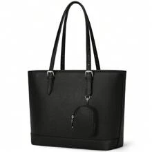 NEWHEY Bolso de tela para mujer, bolso de hombro de gran capacidad, bolsos y carteras con una pequeña bolsa extraíble