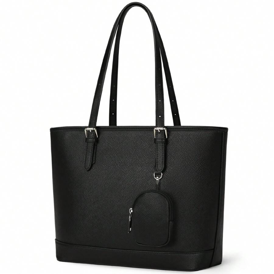 NEWHEY Bolso de tela para mujer, bolso de hombro de gran capacidad, bolsos y carteras con una pequeña bolsa extraíble