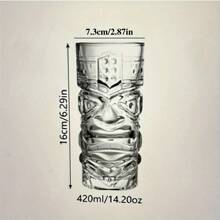 1pc Big Eye Monster Face Tiki Glass, Creative Cocktail/Juice Cup For Restaurant, Bar