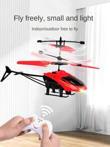 1 conjunto de helicóptero controlado por control remoto para niños como regalo de festival educativo para niños y niñas, capaz de vuelo vertical ascendente y descendente, detección de viento y se puede jugar sin control remoto. Algunos accesorios tienen colores aleatorios