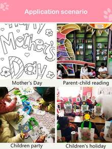 12/6 件随机无纺布礼品袋，带永久性记号笔 - 可重复使用的艺术派对礼品袋，迷你无纺布手提袋，用于礼品和存储，礼品包装存储 - 彩色 - 查看 5