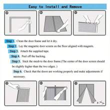 Magnetic Mosquito Net Curtain - No Hole Self-Adhesive Door Curtain, Universal For Kitchen Bedroom, Summer Magnetic Mesh Screen, Breathable Invisible Curtain, Washable Retractable Divider, Home Mosquito Repellent