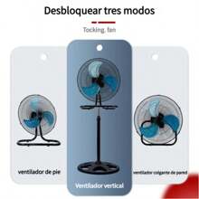Ventilador de pedestal 18" 3 en 1: frescura, potencia y ahorro de espacio.Ventilador industrial de pared de sobremesa vertical para vientos fuertes,Ventilador de suelo,abanicar.
