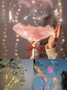 50 Pieces/25/10/3pcs Transparent Balloons, 10-36 Inch Transparent Wave Balloons, Can Be Filled With Balloons, Transparent Inflatable Air Helium Balloons, Perfect For Wedding Room Decoration, Party Decoration, And Birthday Party Decoration