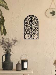 CIFbuy 1pc Ornate Metal Window Frame & Arch Wall Sculpture - Rustic Baroque Style Gothic Decor For Living Room, Creates Stunning Cathedral-Inspired Accent Wall,Suitable For Modern Home Decor, Home Decoration, Room Decor, Bedroom Decor