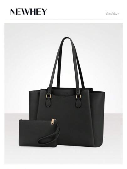 NEWHEY Laptop Tote Bag For Women 15.6 Inch Waterproof Leather Computer Bags For Business Office Work