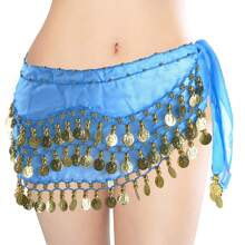 1pc Gold Coin Waist Chain, Beginner Belly Dance Waist Scarf, Shiny Sexy Dance Practice Hip Scarf, BLINGBLING, Suitable For Daily Wear, Nightclub Stage Performance, Street Snap, Festival Party Costume Accessory Summer School
