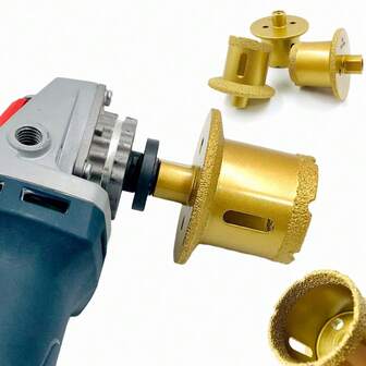 1 件装 M10/M14/三角柄金刚石钎焊干钻开孔器适用于瓷砖大理石花岗岩开孔钻头