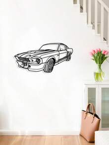 1pc, Car Silhouette Metal Wall Art, 15.74*5.86 Inches, Car Silhouette Metal Art Wall Decoration, Indoor And Outdoor Iron Wall Art, Home Patio Balcony Decoration, Housewarming/Wedding/Mother'S Day/Valentine'S Day/Easter/Halloween Gift