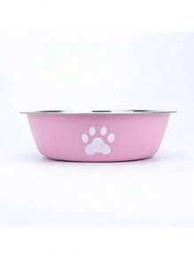Large Capacity Pet Bowl, Stainless Steel Anti-Spill Cat Dog Food Bowl, For Medium/Large Pets, Anti-Slip Anti-Bite, Easy To Clean (Note: The Product May Have Minor Scratches Due To Friction During Transportation, Which Is A Normal Phenomenon And Does Not Affect The Normal Use And Function Of The Product. We Are Always Committed To Providing High-Quality Products, Thank You For Your Understanding And Support!)