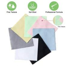 QIAO 10-200pcs 8*8cm Silver Jewelry Polishing Cloth, Soft Cleaning Wipes To Remove Stains On Jewelry, Coins, Watches - Multicolor - View 2