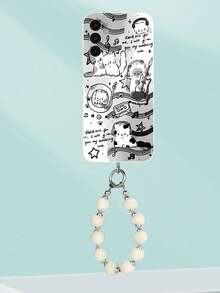 1 ốp lưng điện thoại TPU màu trắng hình đàn guitar và mèo, chống rơi vỡ, kèm 1 vòng tay lông trắng chống nước, chống sốc và chống trầy xước, phiên bản quốc tế, không phải phiên bản nội địa. - Nhiều màu - Xem 6