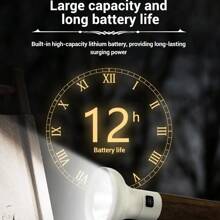1pc Rechargeable Bright LED Flashlight, High Power Vintage Style Outdoor Spotlight