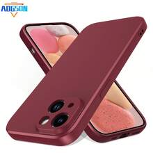 غطاء هاتف من سلسلة السميج المخملي متوافق مع أجهزة أبل 16 برو ماكس/ 15 برو ماكس/ 14 برو ماكس/ 13 برو ماكس/ 12 برو ماكس/ 11 برو ماكس/ XS ماكس/ 7/ 8 بلس، وأيضًا يناسب هواتف OPPO و VIVO و OnePlus و Redmi و Honor - عنابي اللون - مشاهدة 3