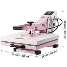 Heat Press, 15 X 15 Inch Digital Heat Press Machine, Slide Out Heat Transfer Machine, Fast And Even Heating, 2-Layer Insulation Cotton, Heat Transfer Machine For T-Shirts/Pillows/Bags, Pink - Xem 9