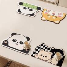 Nuevos manteles individuales impermeables, resistentes al aceite y al calor con dibujos animados, manteles de mesa de comedor lavables, almohadillas para tazas, tazones y platos