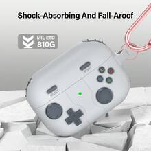 游戏加厚硅胶耳机盒带防盗锁，兼容Apple Pro 2/Pro/4/3，男女适用，时尚耳机盒