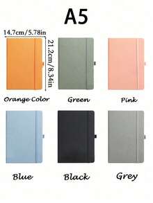 Customized Minimalist Notebook, Personalized Pattern Notebook, Multi-Color Options, With Bookmark Strap And Cover Strap, Customize Text And Name, Suitable For Business, Great Gift For Students At Back To School Or Graduation Season,Multi-Functional,Ornamental,Reusable,Modern,Colorful,Cute,Vintage,Cartoon,Kawaii,Custom,Personalized,Unique,Customized,Workers,Clients,Students,For Business/Work/Office,For School,School Supplies,Back To School,For Office,For School,For Classroom,For Teacher Gifts,For University,For Colleague,For Dorm Rooms,For Teacher,For Boys And Girls,For Teenagers,Junior High School Students,Middle School Students,High School Senior High School Students,College Students,University Students,Freshman,Sophomore,Underclassmen,Desert Fall Cozy,Office Decor,Festive Calendar - Multicolor - View 8