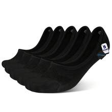 5 paia di calzini da ginnastica sottili in viscosa di bambù, da uomo e da donna, invisibili, invisibili, alla caviglia, corti, con silicone antiscivolo, traspiranti, anti-sudore, per il tempo libero, da golf e ballerine.