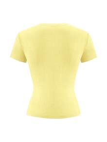 Vaiaye 女士休闲百搭纯色短袖T恤，适合圣诞节、新年、感恩节等场合。