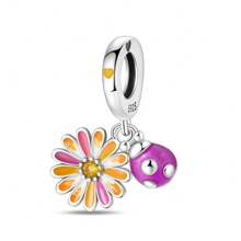 1 pièce Pendentif en argent sterling 925 avec pierre scintillante lumineuse et colorée en forme de papillon, fleur, oiseau, libellule, luciole brillant dans le noir. Convient pour la fabrication de bracelet et bijou pour femme.
