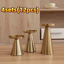 1 szt./3 szt. 12 szt. Miedziane świeczniki Świeczniki Wystrój domu Ślub