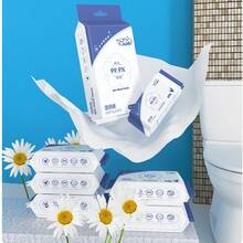 8pcs/Pack Flushable Toilet Wet Wipes, Dissolvable Material Won't Clog Toilet, & Practical Travel Pack