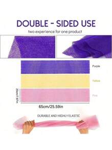 Long Exfoliating Back Scrubber Loofah With Handles, Back ExfoliatoWashcloth Exfoliating Body Scrubber Back Scrubber,Stretchable Pull Strap For Shower Japanese Bath Wash Cloth Korean Exfoliating Luffah Towel Beauty Washcloth Sponge Loofah Body Scrub,Mother Day Gift