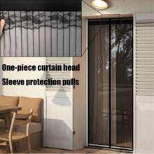 Magnetic Mosquito Net Curtain - No Hole Self-Adhesive Door Curtain, Universal For Kitchen Bedroom, Summer Magnetic Mesh Screen, Breathable Invisible Curtain, Washable Retractable Divider, Home Mosquito Repellent