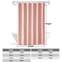 1pc Linen-Like Shower Curtain, 230g/M² Heavy Duty Washable Fabric Shower Curtain Set, Bathroom Hotel Bath Tub Thick Fabric Curtain, Valentines, Mother's Day, Wedding Holiday Home Decor, Includes 12 Metal Hooks Room Decor Bathroom Accessories Back To School - Multicolor - View 12