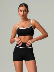 GOSOUER Spring And Summer 2 PCS Co-Ord Set Women Yoga Running Sports Bra And Short