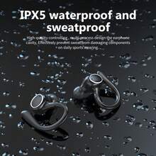 原装 I25 TWS 蓝牙 ENC 耳机音量控制耳塞 400mah 无线 ENC 耳机 I25 降噪无线运动耳塞 7 小时 - 黑色 - 查看 7