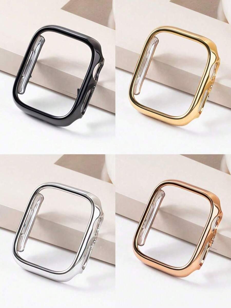 1 件防摔时尚休闲电镀保护壳，兼容 外壳 38/40/41/42/44/45/46/49 毫米，兼容 Series Ultra/SE/10/9/8/7/5/4/3/2/1，智能手表配件