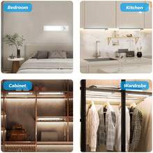 智能 LED 运动传感器灯，RV 照明灯具，3 种调光模式，USB 充电，内置锂电池，易于安装，适用于衣柜、橱柜、卧室、浴室、楼梯等