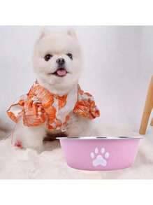 Large Capacity Pet Bowl, Stainless Steel Anti-Spill Cat Dog Food Bowl, For Medium/Large Pets, Anti-Slip Anti-Bite, Easy To Clean (Note: The Product May Have Minor Scratches Due To Friction During Transportation, Which Is A Normal Phenomenon And Does Not Affect The Normal Use And Function Of The Product. We Are Always Committed To Providing High-Quality Products, Thank You For Your Understanding And Support!)