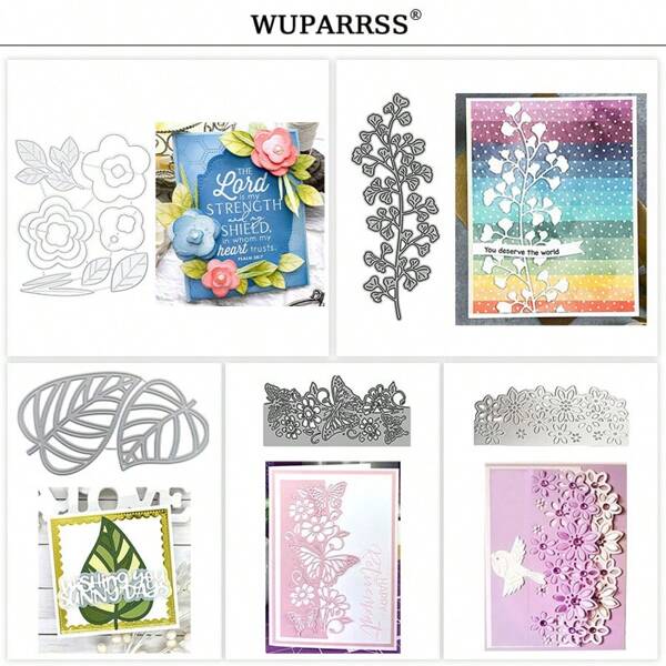 WUPARRSS 1 Piece Of New Style Flower Clusters/Butterfly Decorations/Leaf Creative Handicrafts/Flowers And Plants/Twigs Series Small Flower Lace Half-Frame Creative Handicraft DIY Metal Cutting Mold