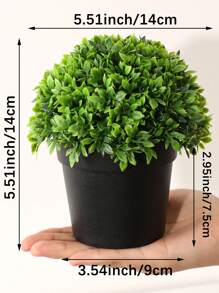 1 pieza/2 piezas Bonsái de Boj artificial, Hoja de Eucalipto artificial en miniatura, Macetas de plástico negro y blanco, Material PP/PE, Decoraciones de escritorio, Flores artificiales, Plantas de imitación, Decoración para fiestas al aire libre, Cumpleaños, Boda, Temporada de bodas, Decoración para la temporada de graduación, Hogar, Comedor, Sala de estar, Dormitorio, Decoración de jardín