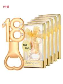 12 Pezzi di Apribottiglie Dorati come Regali o Souvenir per Feste di Compleanno del 15°, 16°, 18°, 21° Anno, Oppure Molto Popolari per il 18° Anniversario di Matrimonio, Decorazioni per Feste a Tema Dorato, Bomboniere, Regali per Feste in Famiglia, Regali per Amici