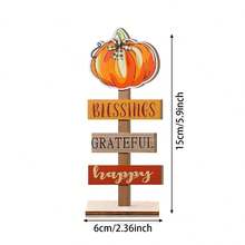 1/380 Sets Available, 2 Pcs/Set Welcome Autumn Thanksgiving Pumpkin Autumn Harvest Desktop Decoration Accessories Suitable For Autumn Farmhouse, Living Room, Bedroom Home Desktop Decoration